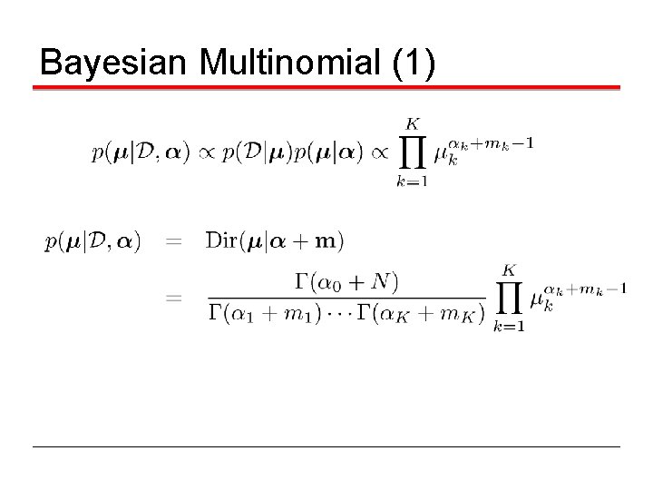 Bayesian Multinomial (1) 