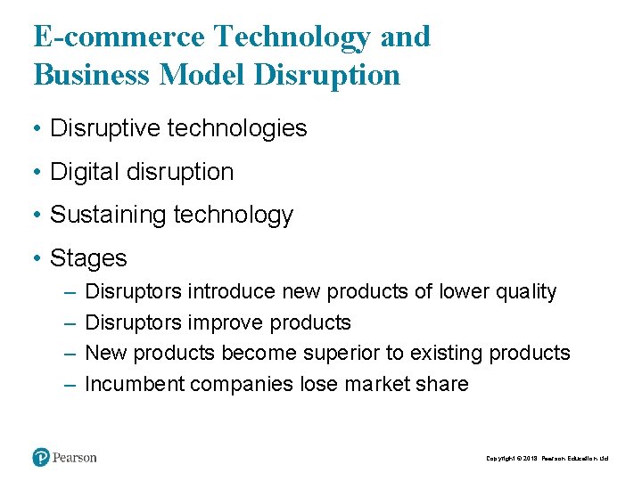 E-commerce Technology and Business Model Disruption • Disruptive technologies • Digital disruption • Sustaining