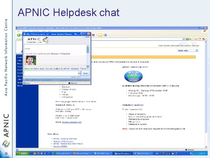 APNIC Helpdesk chat 26 