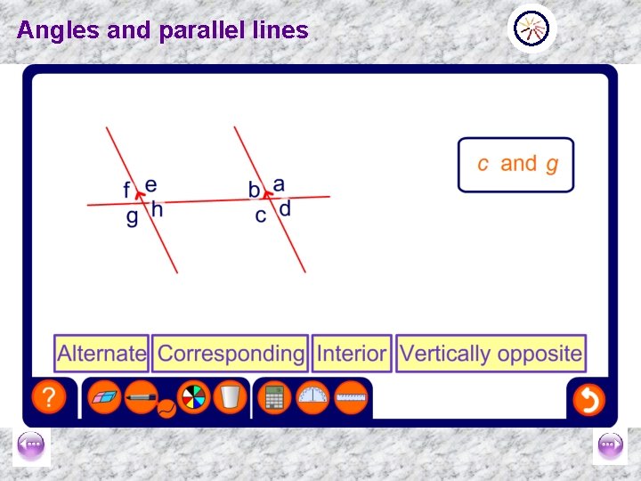 Angles and parallel lines 
