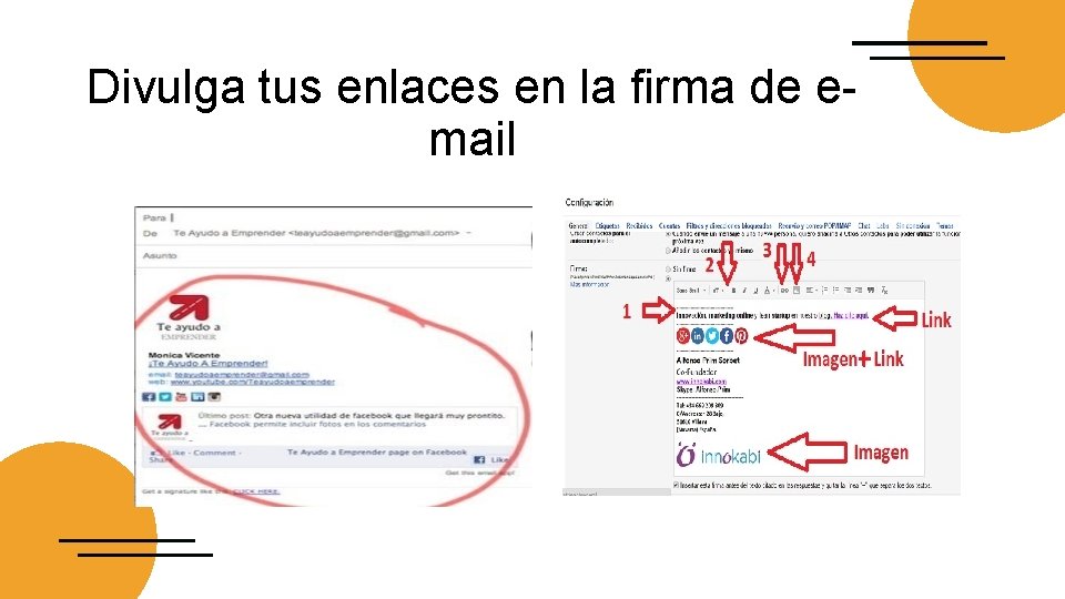 Divulga tus enlaces en la firma de email 