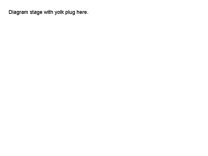 Diagram stage with yolk plug here. 