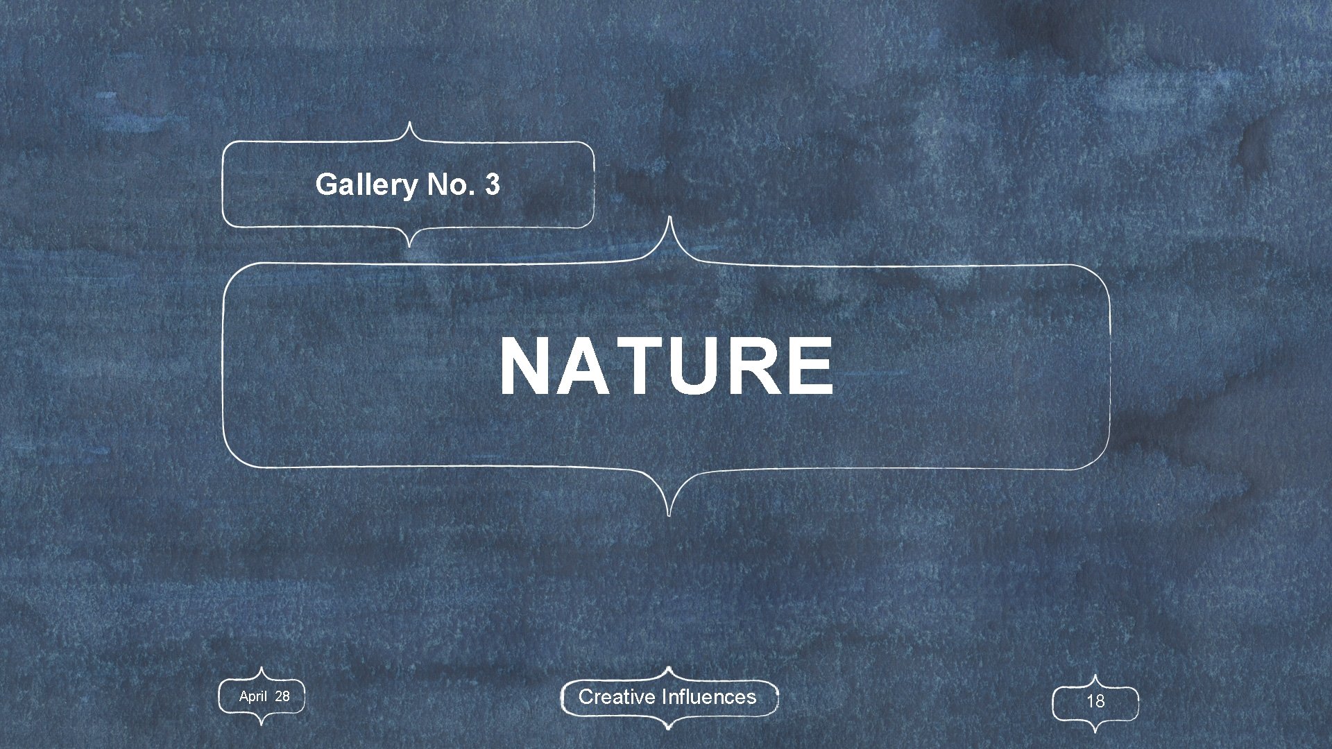 Gallery No. 3 NATURE April 28 Creative Influences 18 