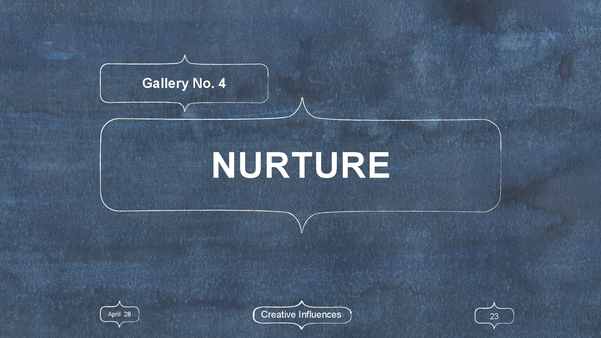 Gallery No. 4 NURTURE April 28 Creative Influences 23 