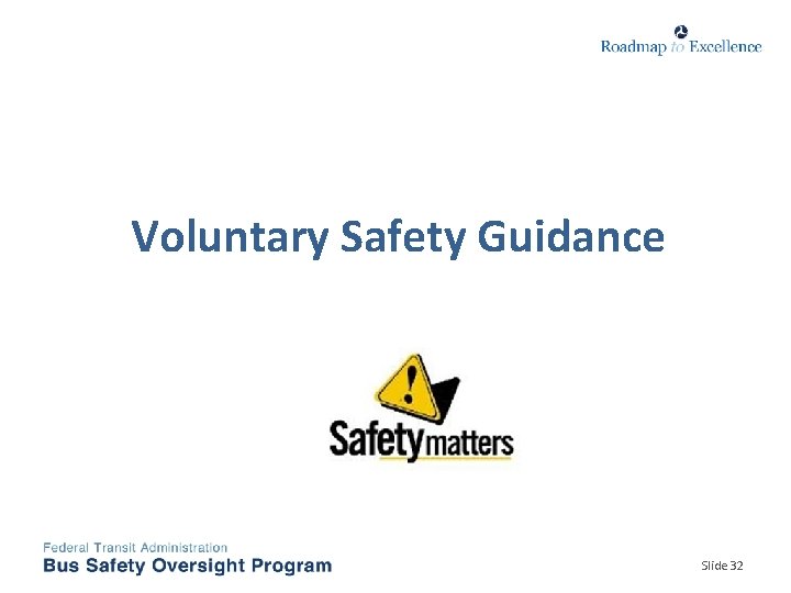 Voluntary Safety Guidance Slide 32 