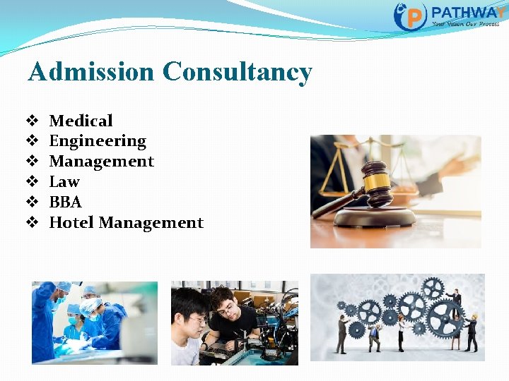 Admission Consultancy v v v Medical Engineering Management Law BBA Hotel Management 