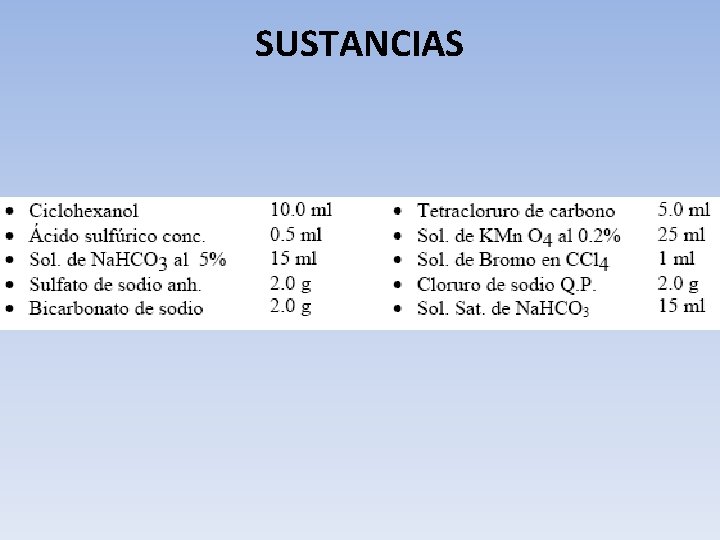 SUSTANCIAS 