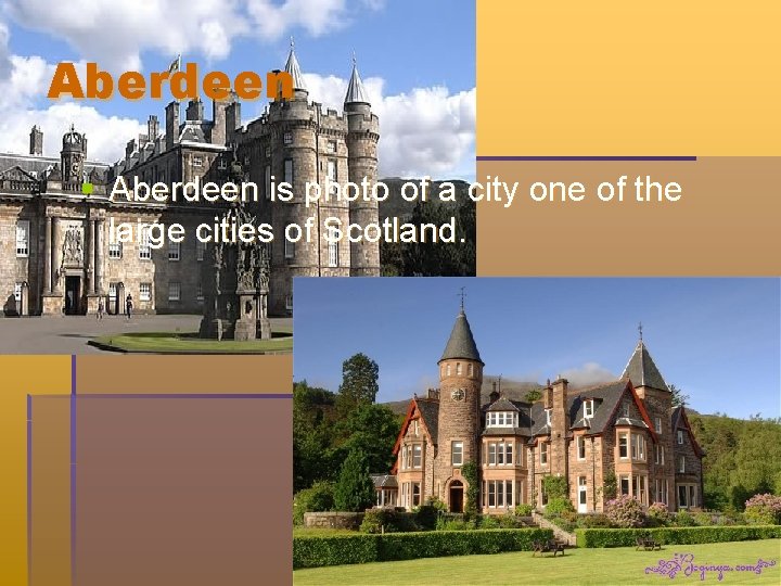 Aberdeen § Aberdeen is photo of a city one of the large cities of