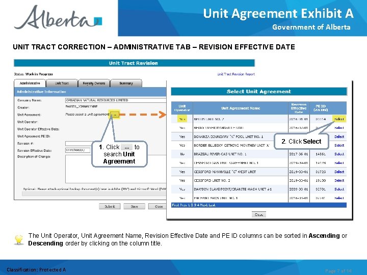 Unit Agreement Exhibit A Government of Alberta UNIT TRACT CORRECTION – ADMINISTRATIVE TAB –