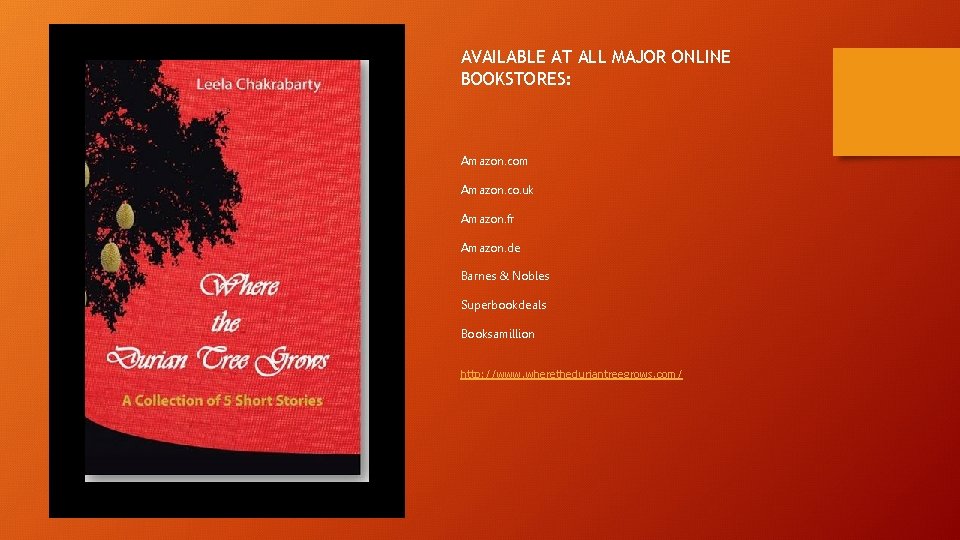 AVAILABLE AT ALL MAJOR ONLINE BOOKSTORES: Amazon. com Amazon. co. uk Amazon. fr Amazon.