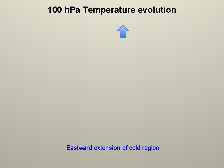 100 h. Pa Temperature evolution Eastward extension of cold region 