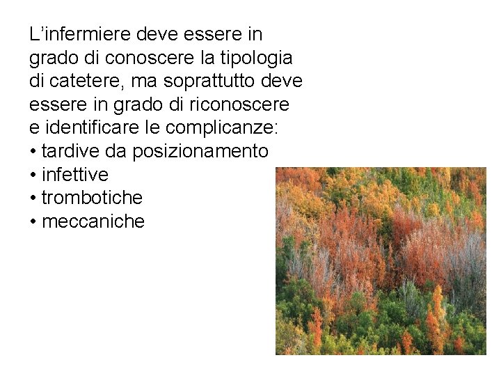 L’infermiere deve essere in grado di conoscere la tipologia di catetere, ma soprattutto deve