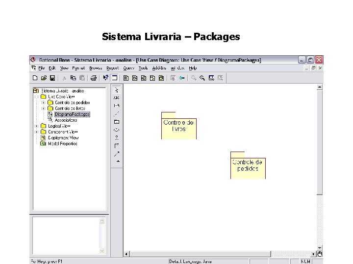 Sistema Livraria – Packages 