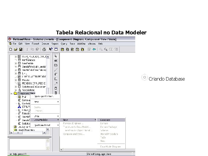 Tabela Relacional no Data Modeler Criando Database 