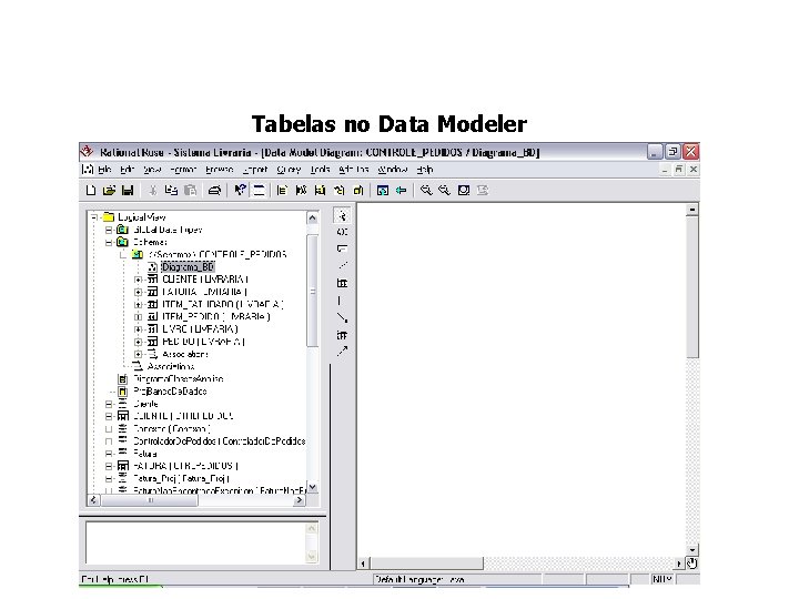 Tabelas no Data Modeler 