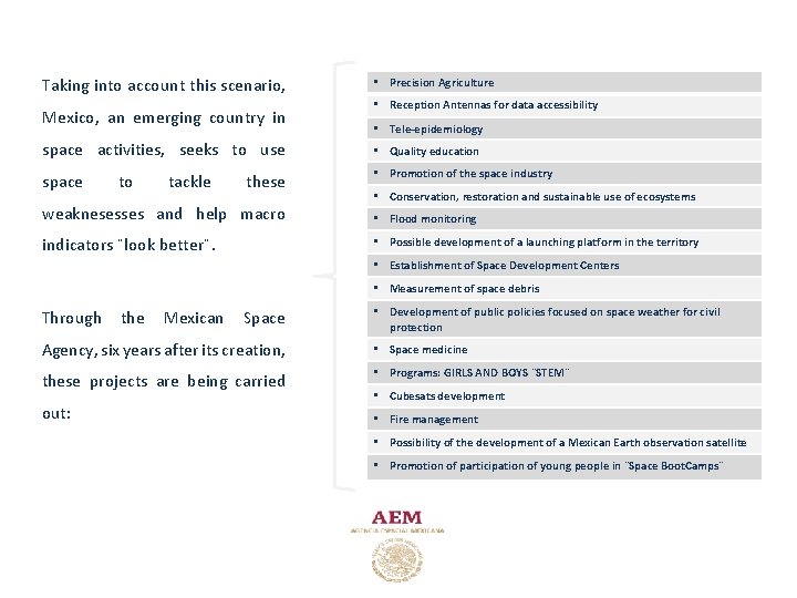 Taking into account this scenario, Mexico, an emerging country in • Precision Agriculture •
