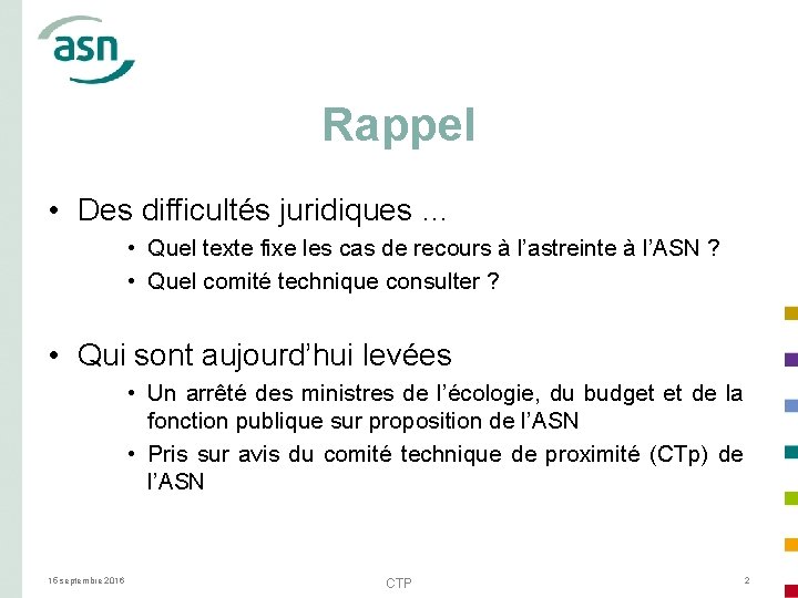 Rappel • Des difficultés juridiques … • Quel texte fixe les cas de recours