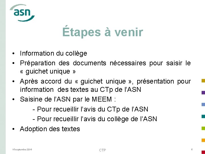 Étapes à venir • Information du collège • Préparation des documents nécessaires pour saisir