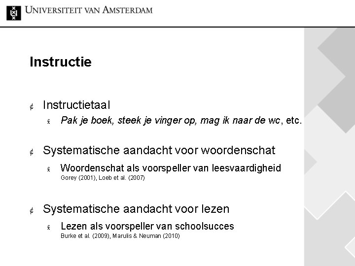 Instructie ¢ Instructietaal £ ¢ Pak je boek, steek je vinger op, mag ik