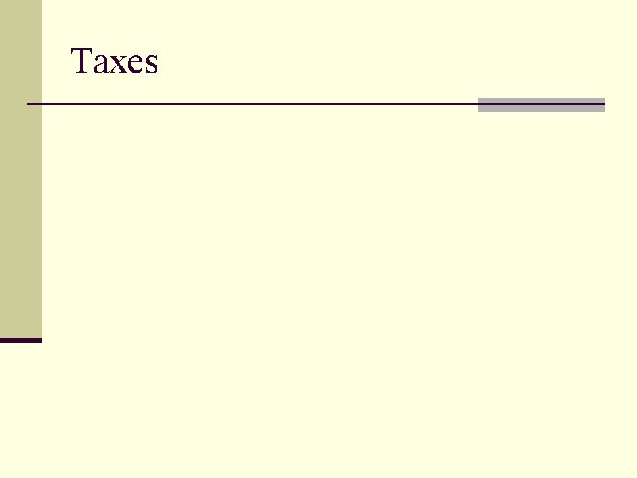 Taxes 