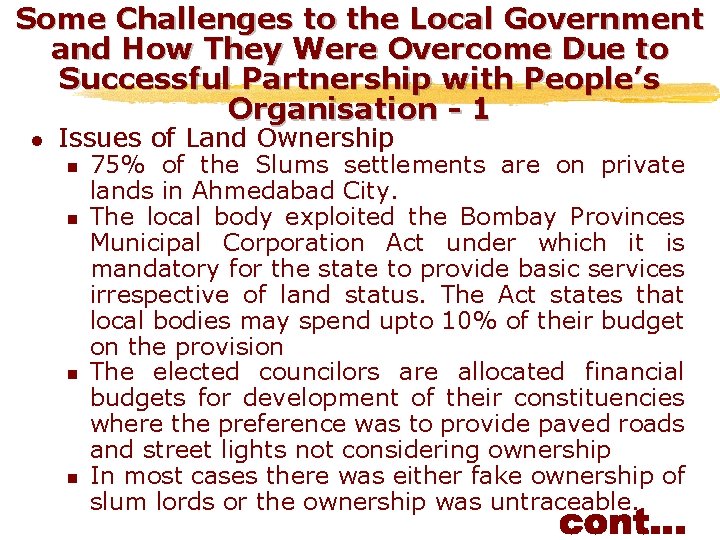 Some Challenges to the Local Government and How They Were Overcome Due to Successful