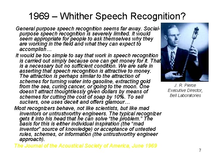 Automatic Speech Recognition An Overview Julia Hirschberg CS