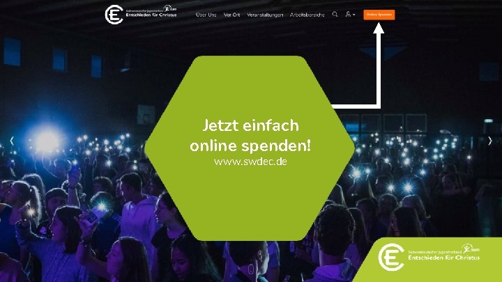 Jetzt einfach online spenden! www. swdec. de 