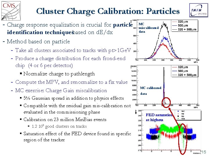 Cluster Charge Calibration: Particles Charge response equalization is crucial for particle identification techniquesbased on