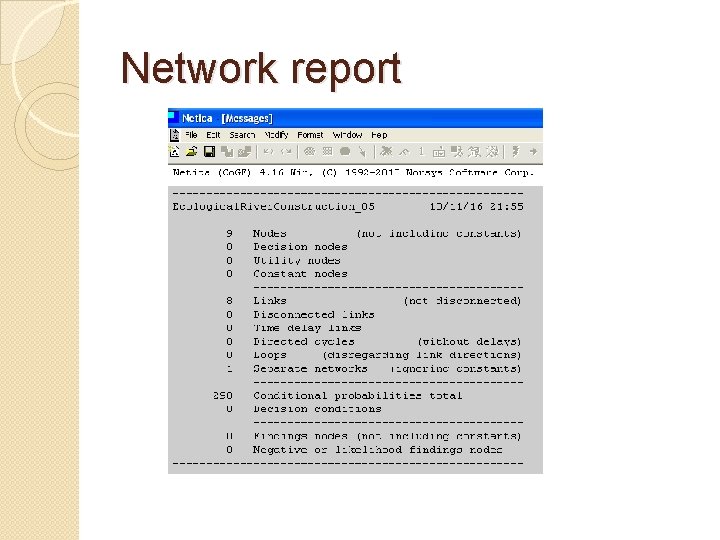 Network report 