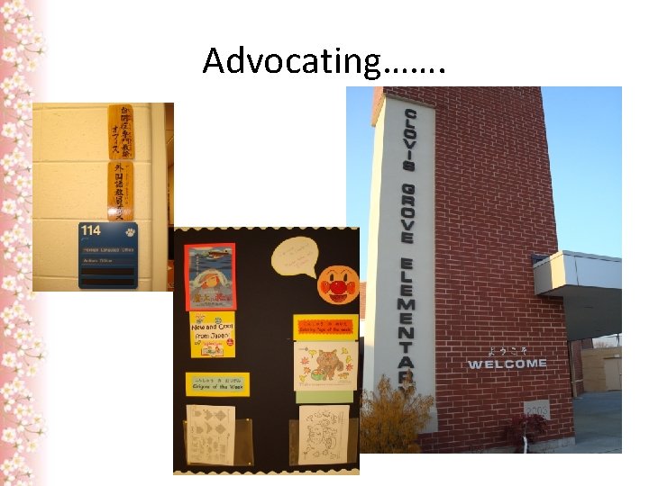 Advocating……. 