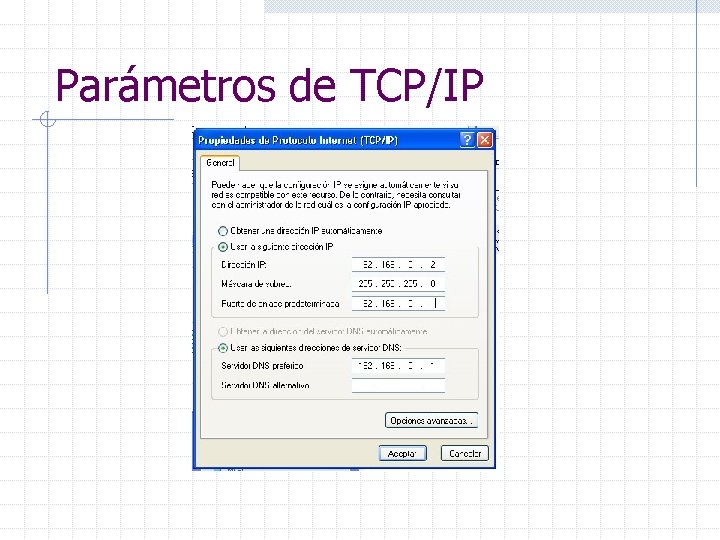 Parámetros de TCP/IP 