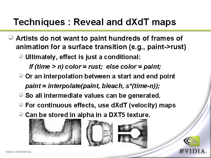 Techniques : Reveal and d. Xd. T maps Artists do not want to paint