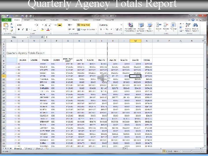 Quarterly Agency Totals Report 