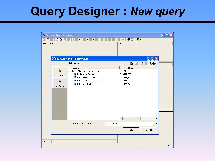 Query Designer : New query 