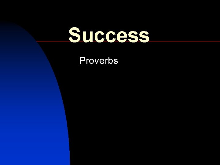 Success Proverbs 