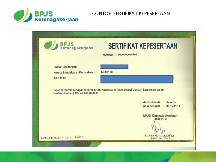 CONTOH SERTIFIKAT KEPESERTAAN 