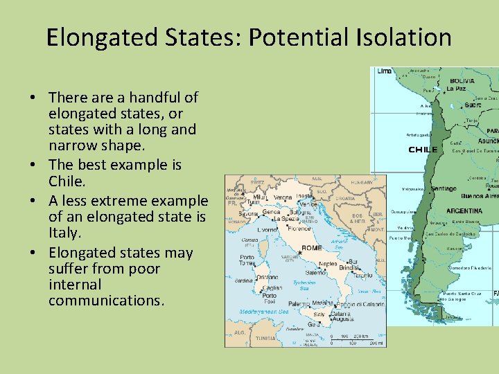 Elongated States: Potential Isolation • There a handful of elongated states, or states with