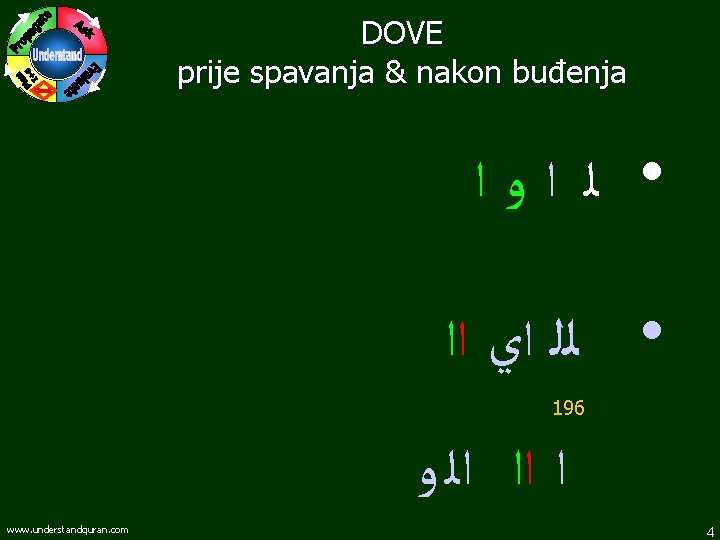 DOVE prije spavanja & nakon buđenja • ﻟ ﺍﻭﺍ • ﻟﻠ ﺍﻱ ﺍﺍ 196