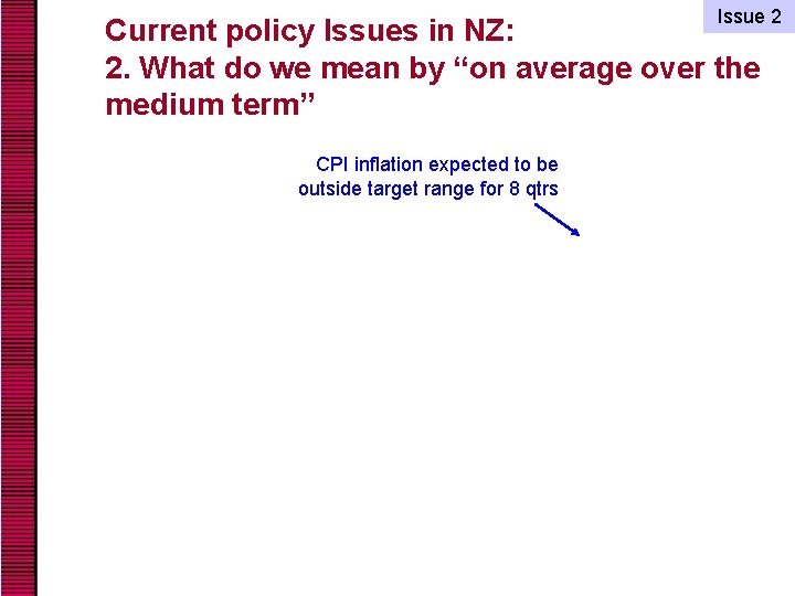 Issue 2 Current policy Issues in NZ: 2. What do we mean by “on