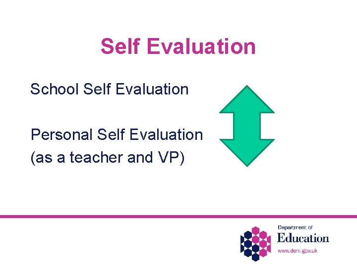 Self Evaluation School Self Evaluation Personal Self Evaluation (as a teacher and VP) 