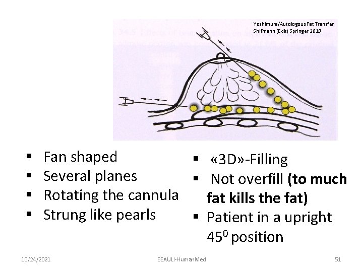 Yoshimura/Autologous Fat Transfer Shifmann (Edit) Springer 2010 § § Fan shaped § « 3