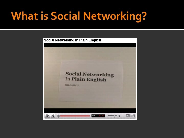 What is Social Networking? 
