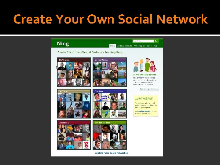Create Your Own Social Network 