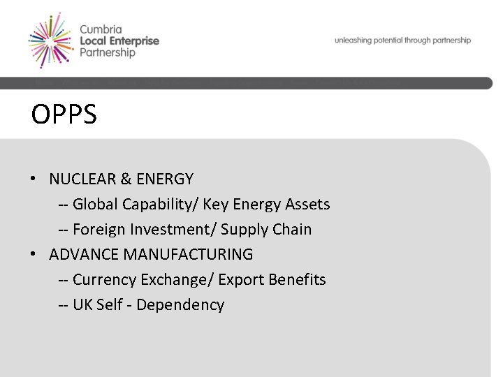 OPPS • NUCLEAR & ENERGY -- Global Capability/ Key Energy Assets -- Foreign Investment/