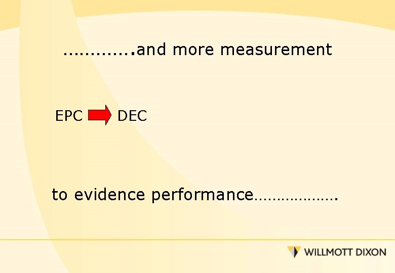 …………. and more measurement EPC DEC to evidence performance………………. 