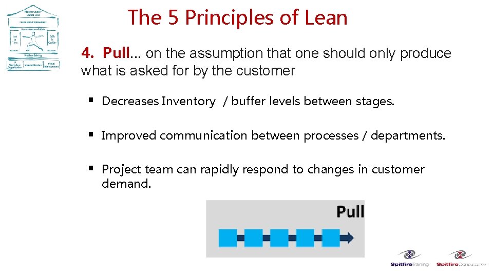 The 5 Principles of Lean 4. Pull… on the assumption that one should only