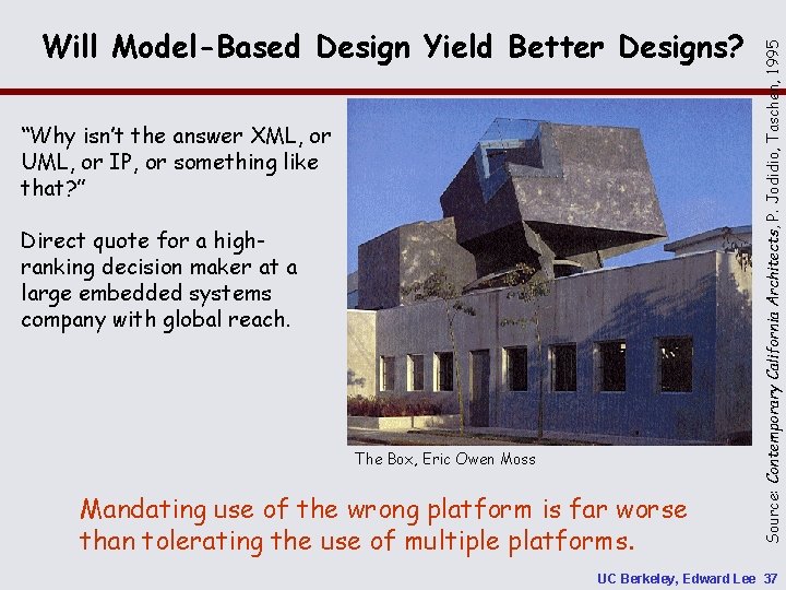 “Why isn’t the answer XML, or UML, or IP, or something like that? ”