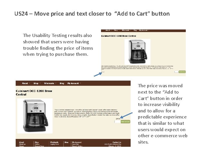 US 24 – Move price and text closer to “Add to Cart” button The US 24 – Move price and text closer to “Add to Cart” button The