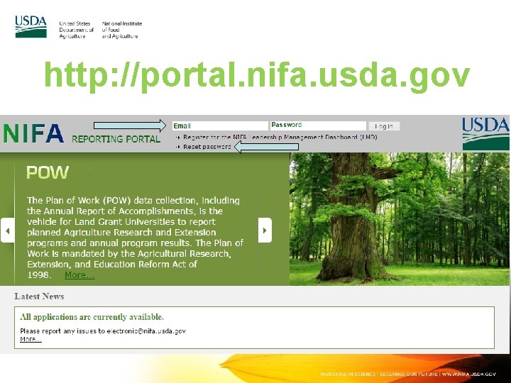 http: //portal. nifa. usda. gov 