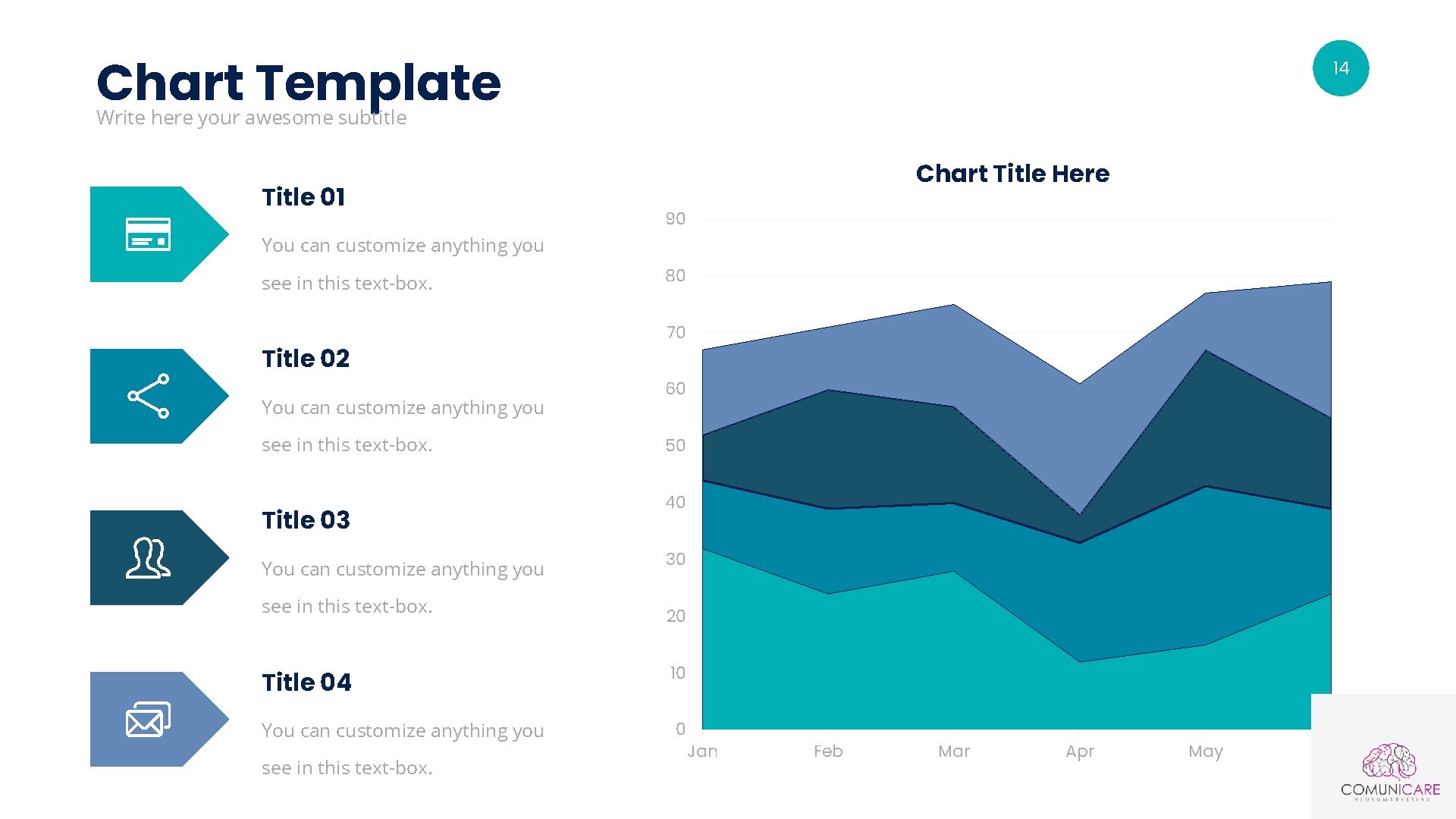 Chart Template 14 Write here your awesome subtitle Title 01 You can customize anything
